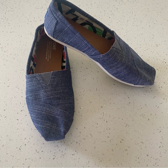 Toms Shoes - TOMS Dark Denim Look Alpargata Loafer Size 9